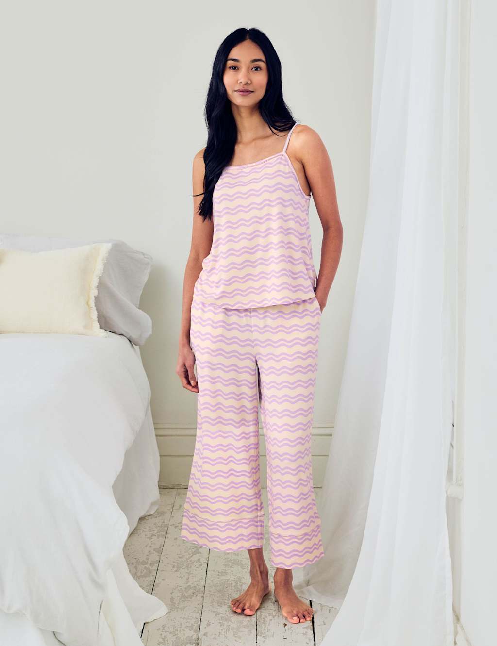 Chelsea Peers Women's Printed Pyjama Set - 8 - Lilac - Available at M&S