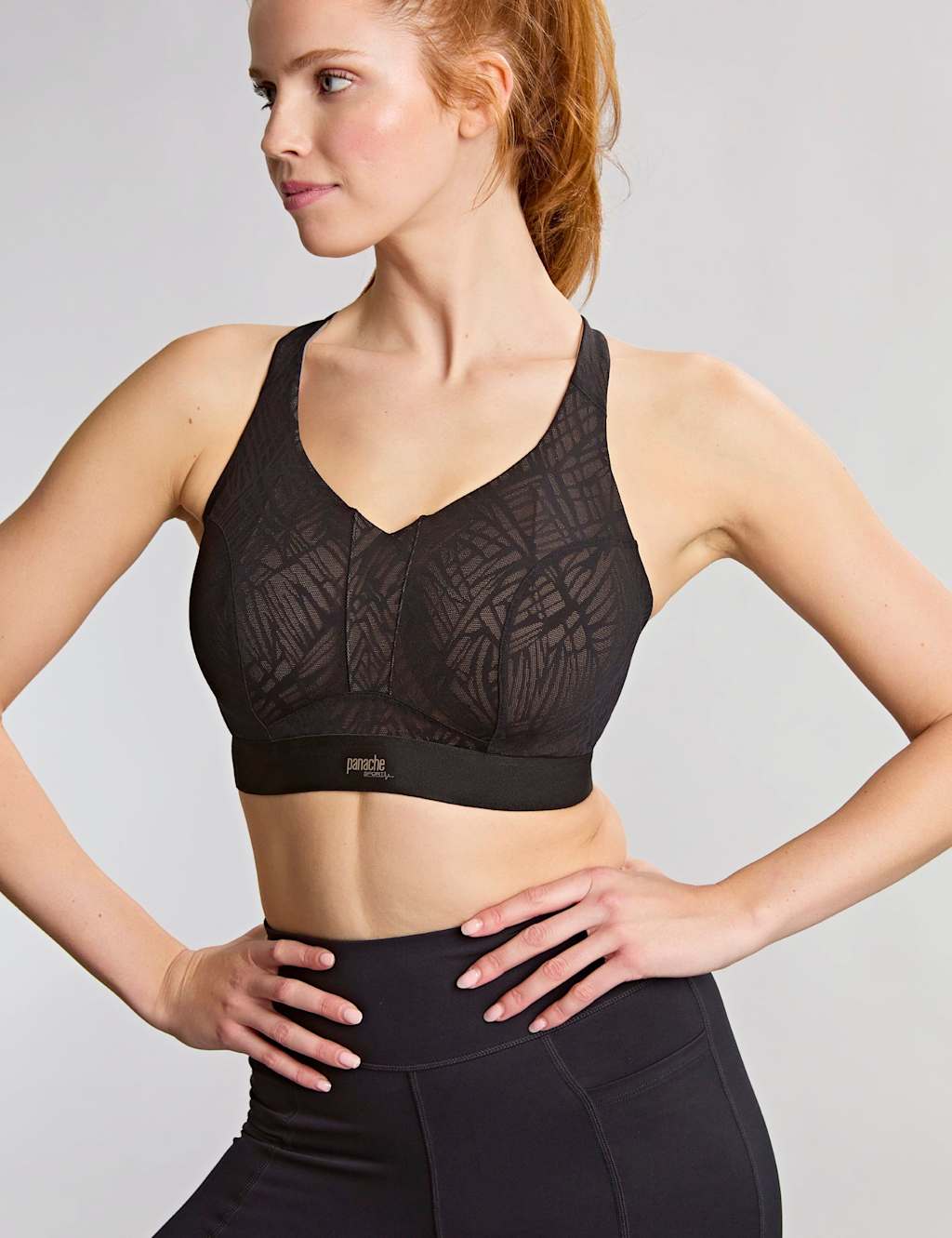 Panache Women's Endurance Wired Sports Bra - 34G - Black Mix - Available at M&S