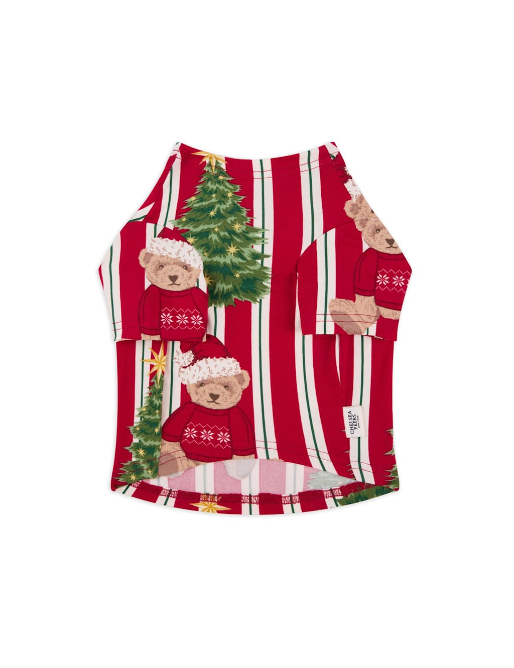 Chelsea Peers Pet Christmas Tree Bear Pyjama T-Shirt Red Mix