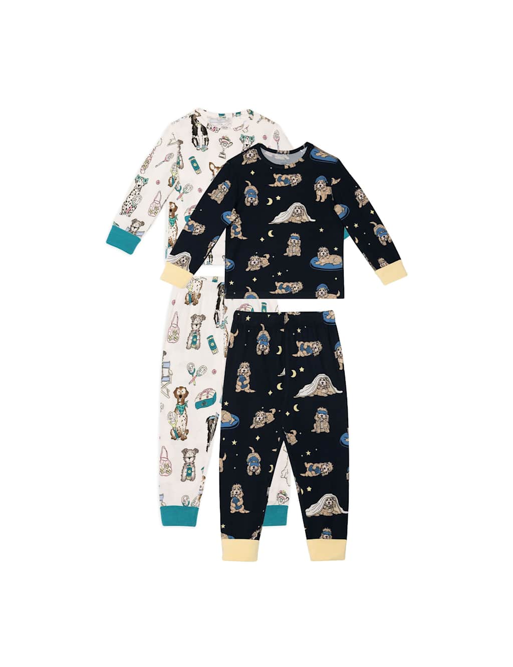 Chelsea Peers Kids 2 Pack Dog Pyjama Sets (1-12 Yrs) - 1-2 Years - Blue - Available at M&S