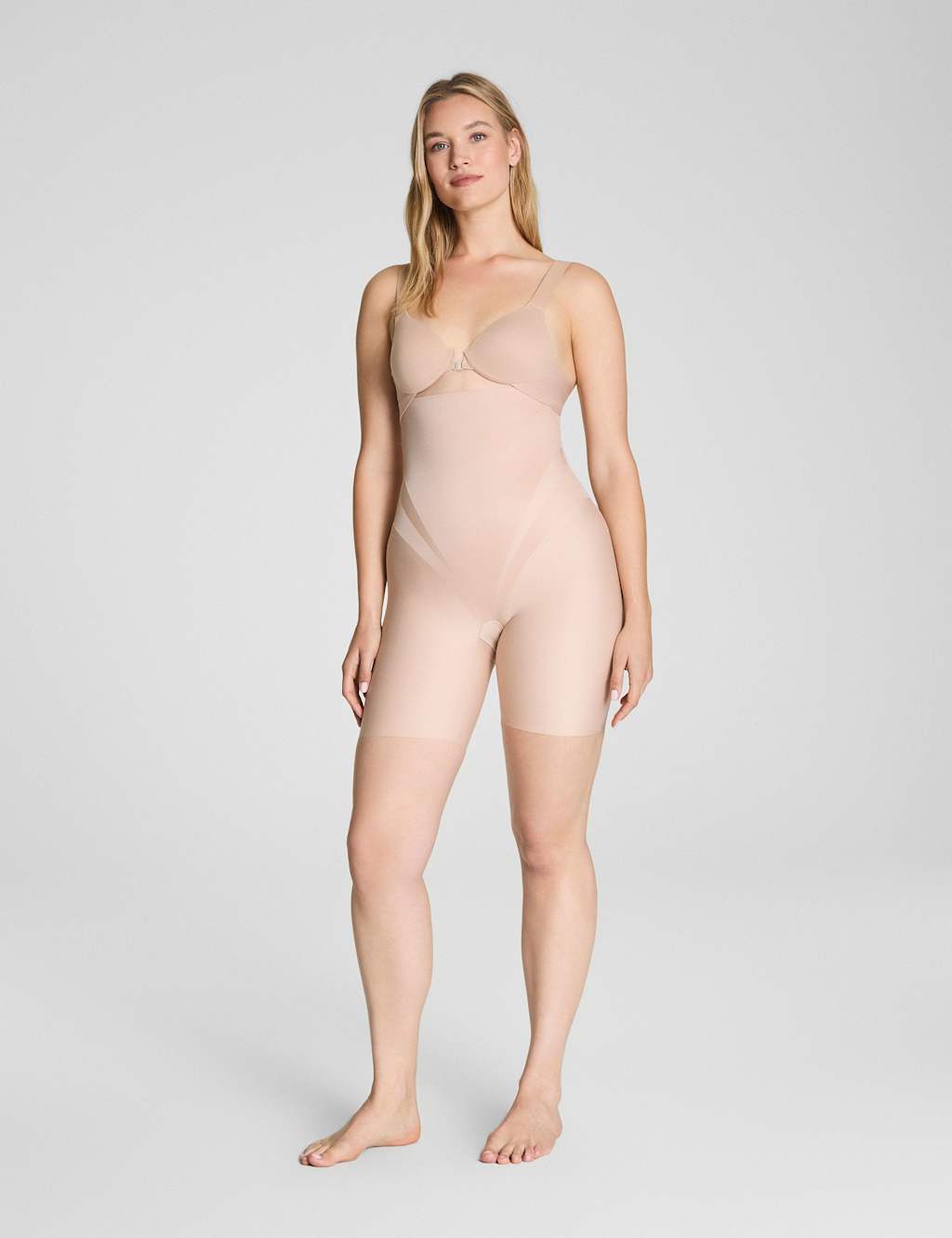 Women's SPANXsupersculpt Transform High Waisted Mid Thigh Short - Extra Small - Beige - Available at M&S