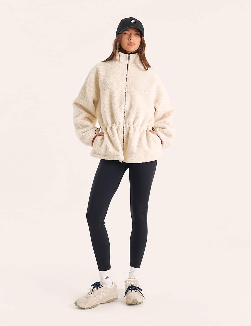4Th & Reckless Women's Zip Up Funnel Neck Fleece Jacket - Extra Large - Cream - Available at M&S