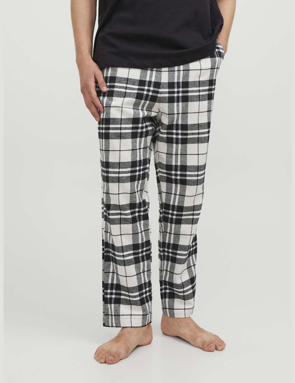 JACK & JONES Pure Cotton Checked Pyjama Bottoms Multi