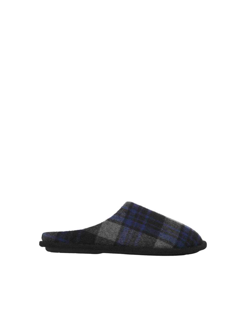 JACK & JONES Checked Mule Slippers Navy Mix