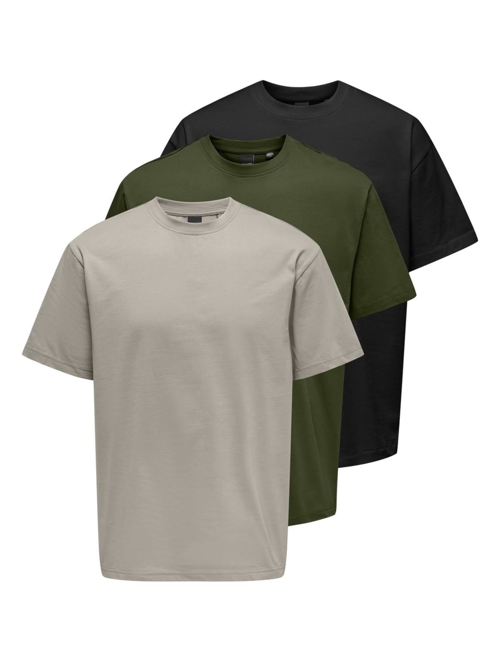 3pk Pure Cotton Crew Neck T-Shirts