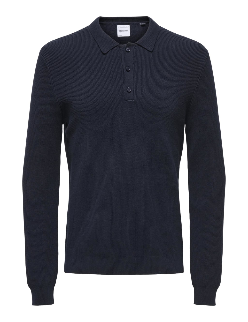 Cotton Rich Ribbed Knitted Polo Shirt