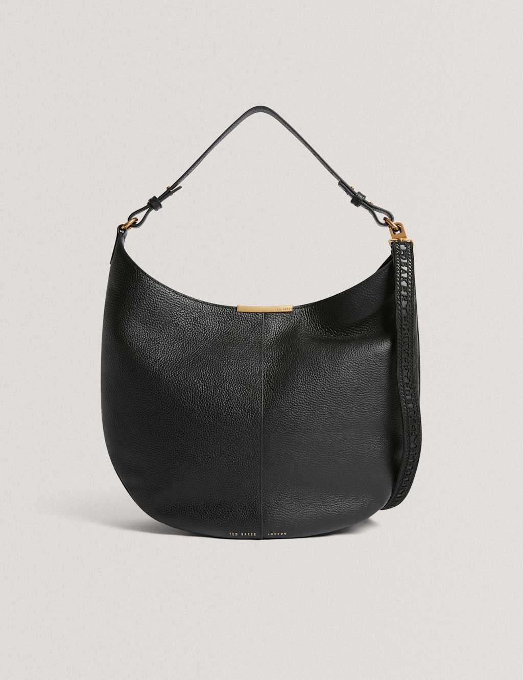 Ted Baker Women's Leather Bar Detail Hobo Bag - Black - Available at M&S