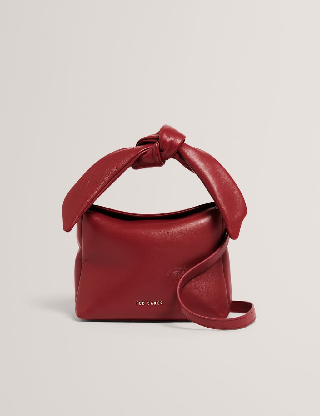Ted Baker Women's Leather Knotted Cross Body Bag - Burgundy - Available at M&S