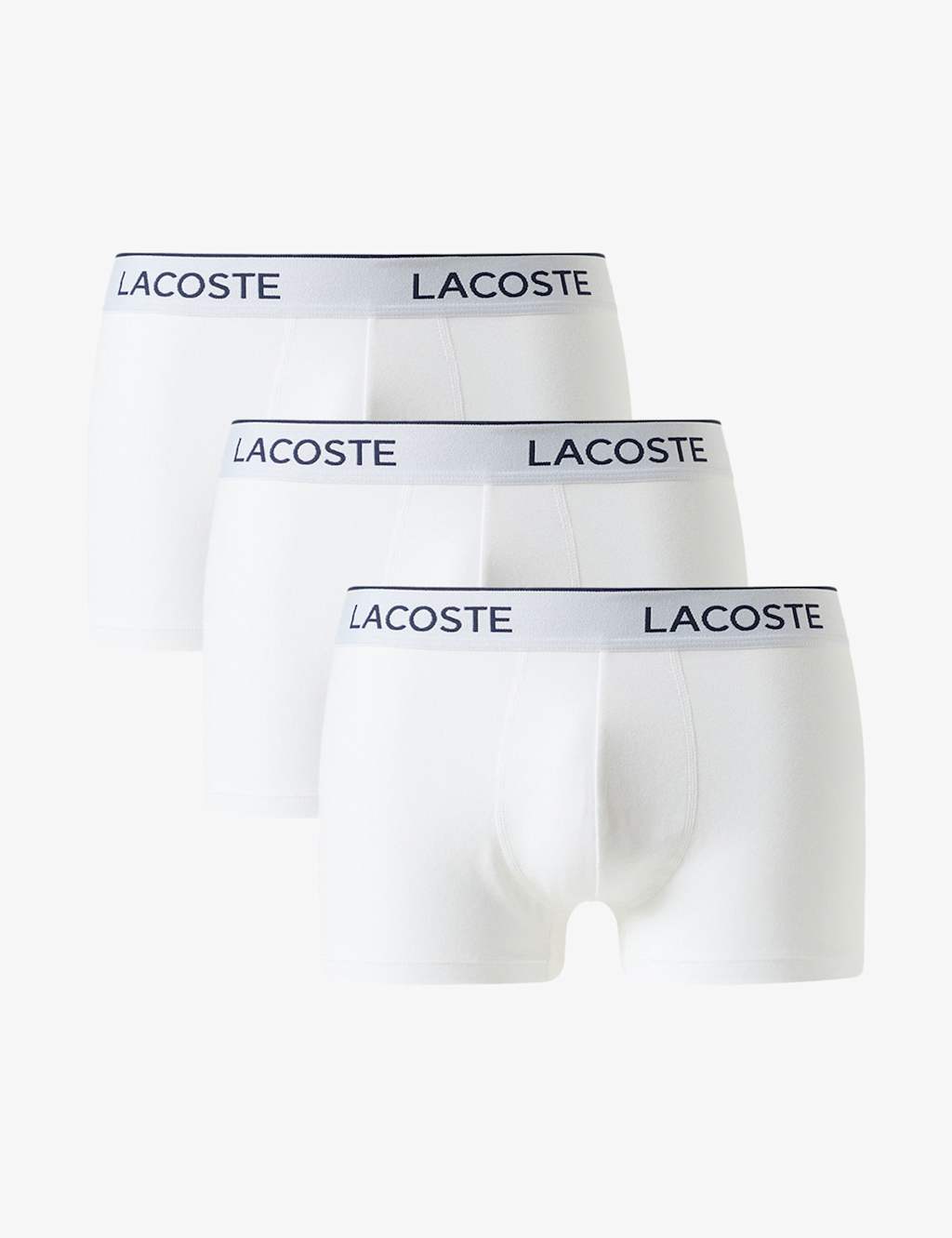 Lacoste 3pk Cotton Rich Trunks White