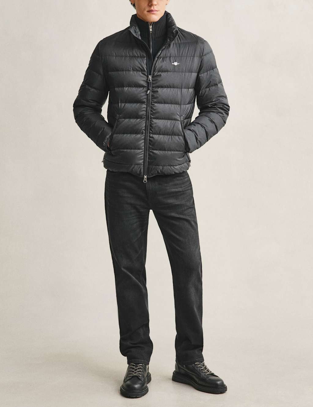 Gant Men's Lightweight Puffer Jacket - M - Black - Available at M&S
