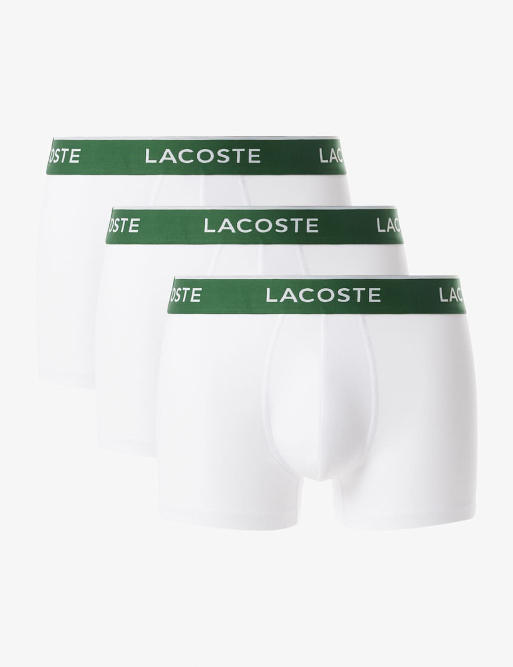 Lacoste 3pk Cotton Rich Trunks White
