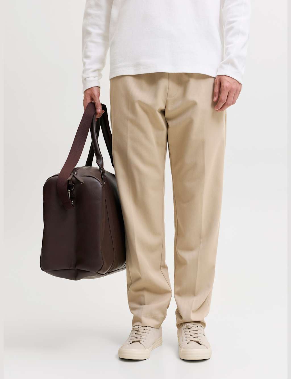 Jack & Jones Men's Drawstring Joggers - M - Beige - Available at M&S