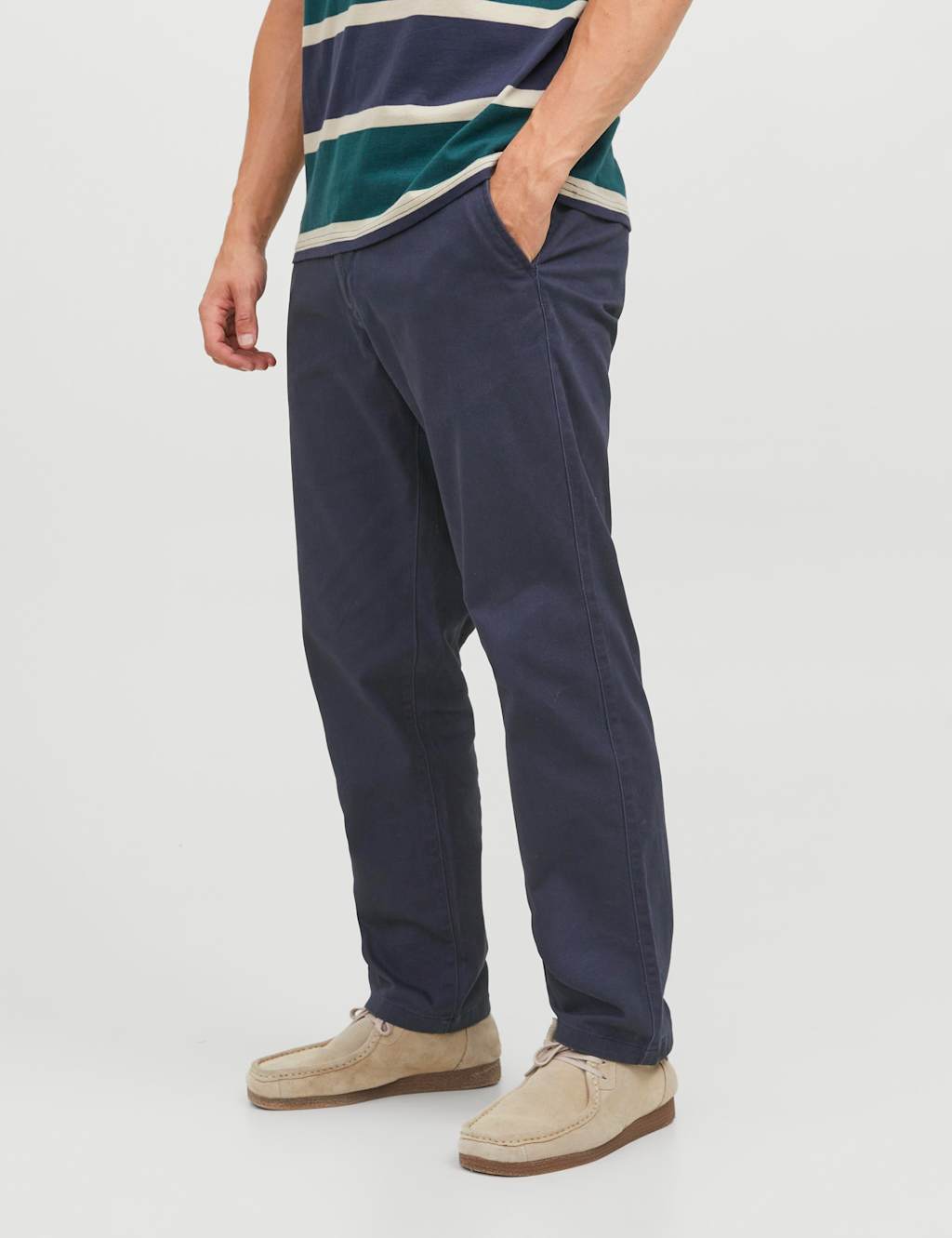 Jack & Jones Men's Relaxed Fit Chinos - 36/32in - Navy - Available at M&S