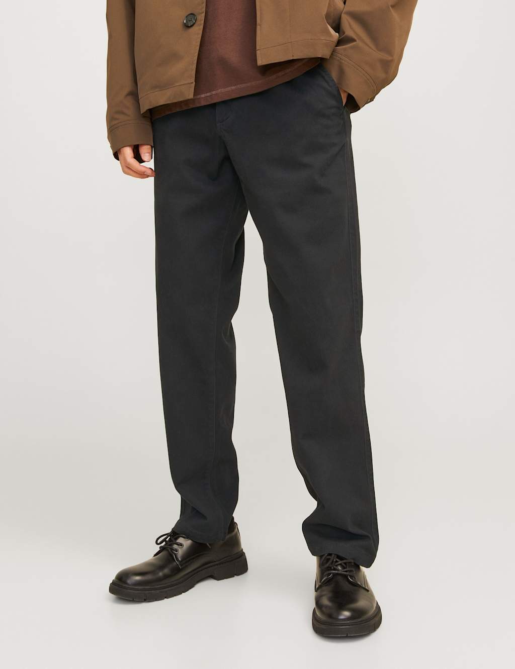 Jack & Jones Men's Relaxed Fit Chinos - 32/32in - Black - Available at M&S