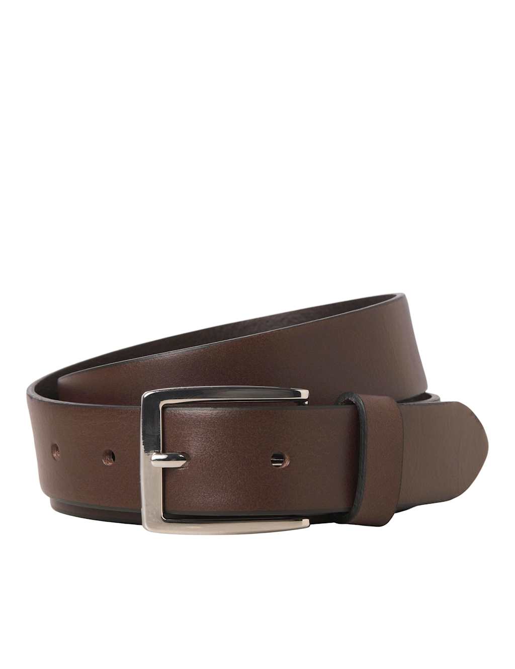 Jack & Jones Men's Leather Rectangular Buckle Belt - 32 - Brown - Available at M&S