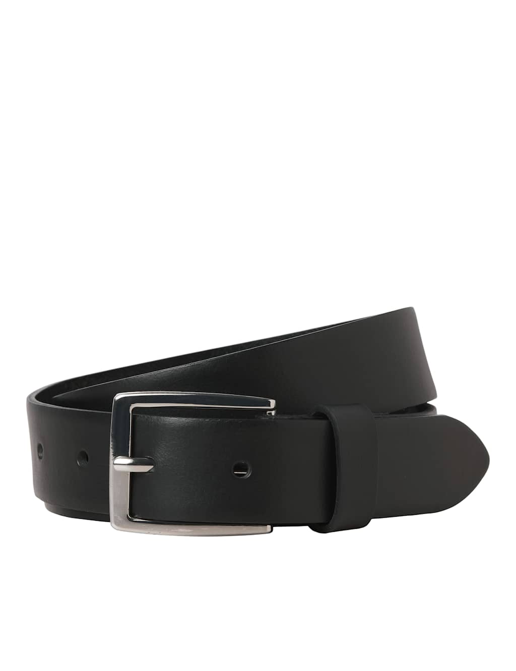 Jack & Jones Men's Leather Rectangular Buckle Belt - 42 - Black - Available at M&S
