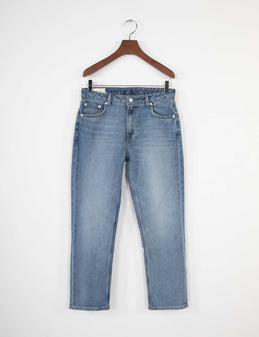 Gant Women's Mid Rise Straight Leg Cropped Jeans - 26 - Dark Blue - Available at M&S