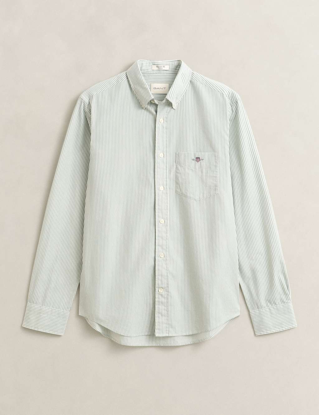 Gant Men's Regular Fit Poplin Striped Oxford Shirt - 2XL - Green Mix - Available at M&S