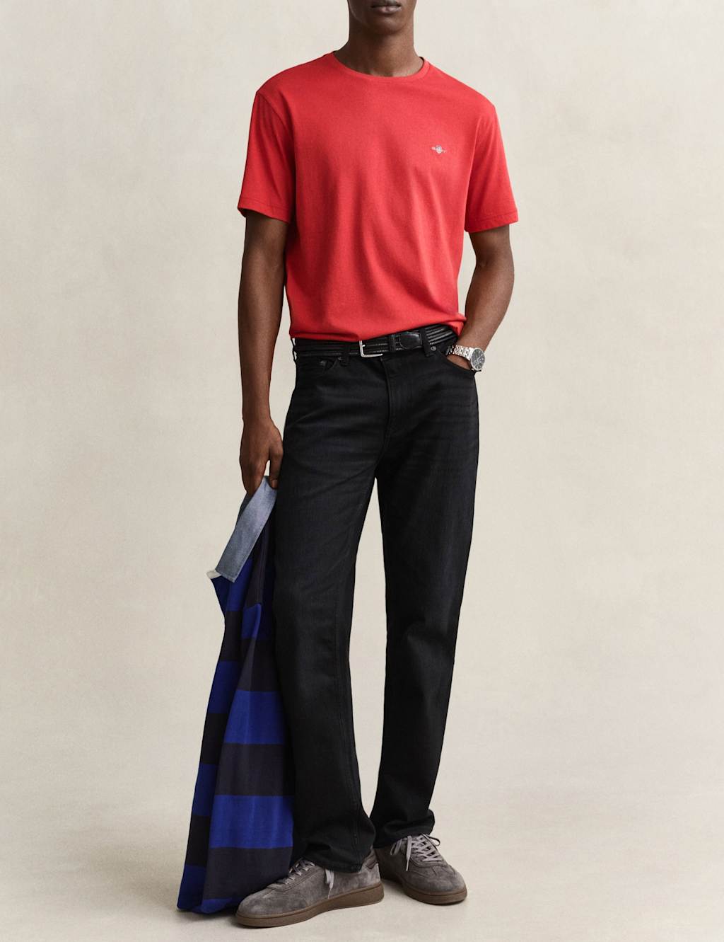Gant Men's Pure Cotton Embroidered Logo T-Shirt - M - Available at M&S