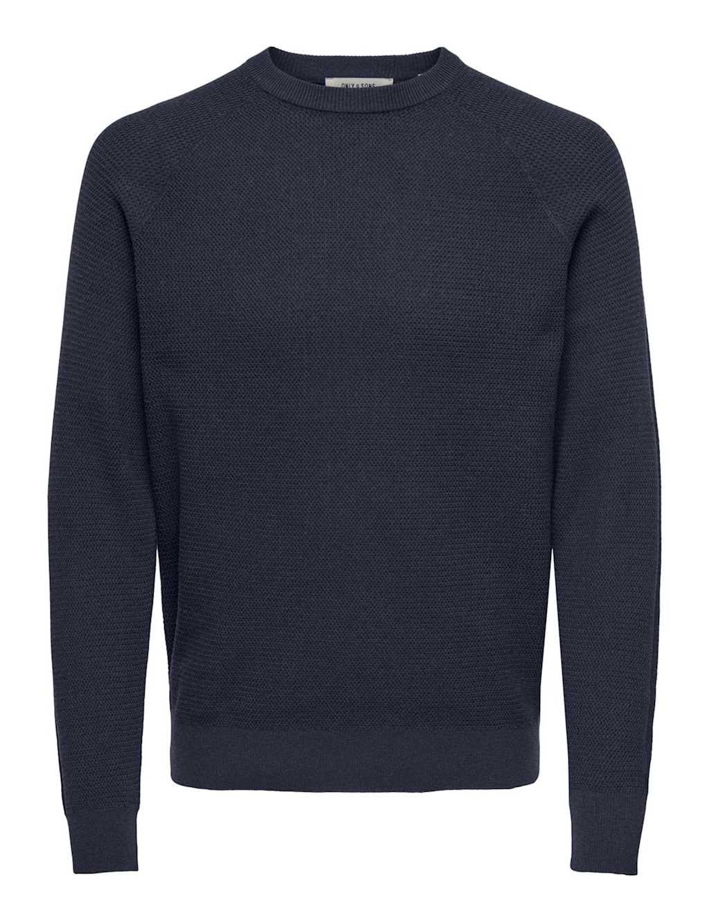 ONLY & SONS Cotton Rich Crew Neck Jumper Dark Navy