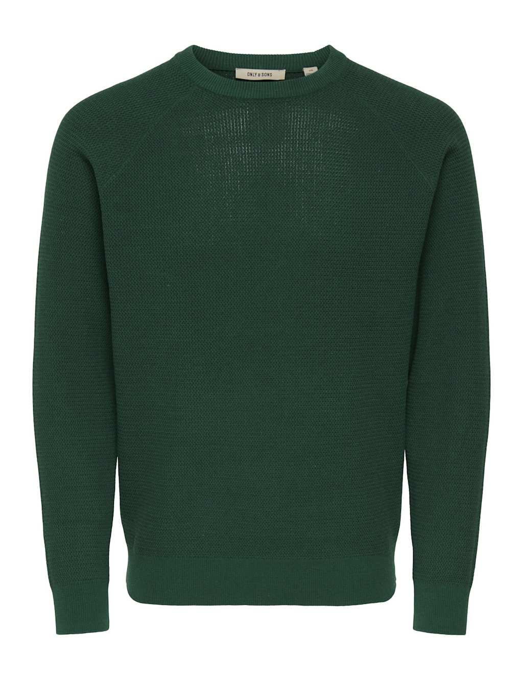 ONLY & SONS Cotton Rich Crew Neck Jumper Dark Green
