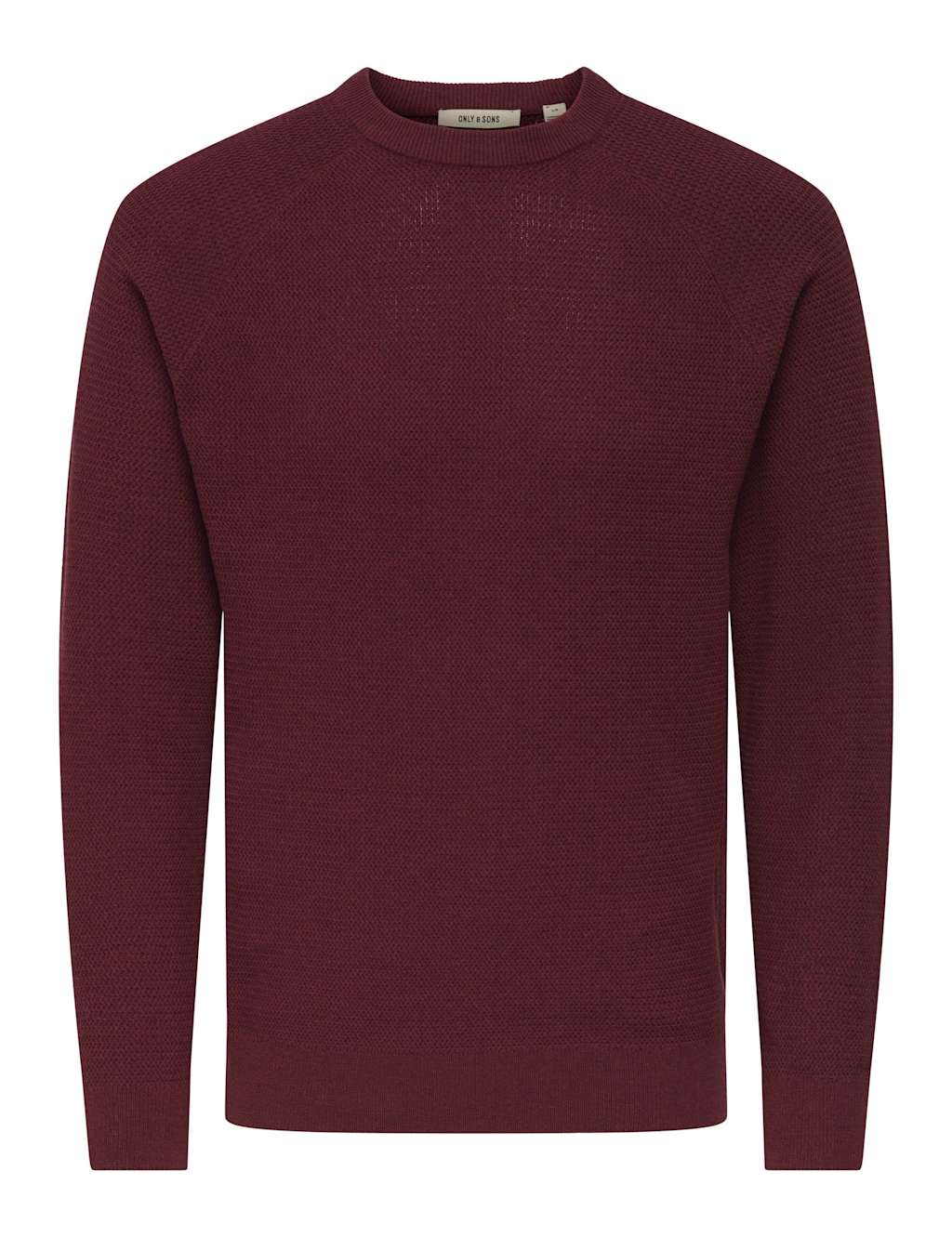 ONLY & SONS Cotton Rich Crew Neck Jumper Red