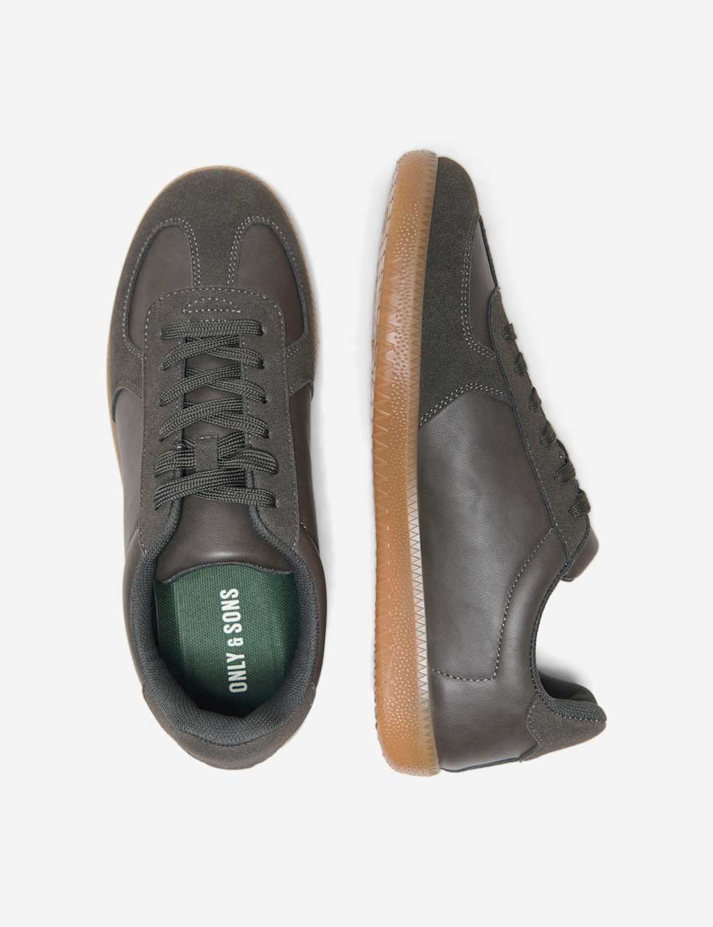 Only & Sons Men's Lace Up Trainers - 7 - Dark Brown - Available at M&S