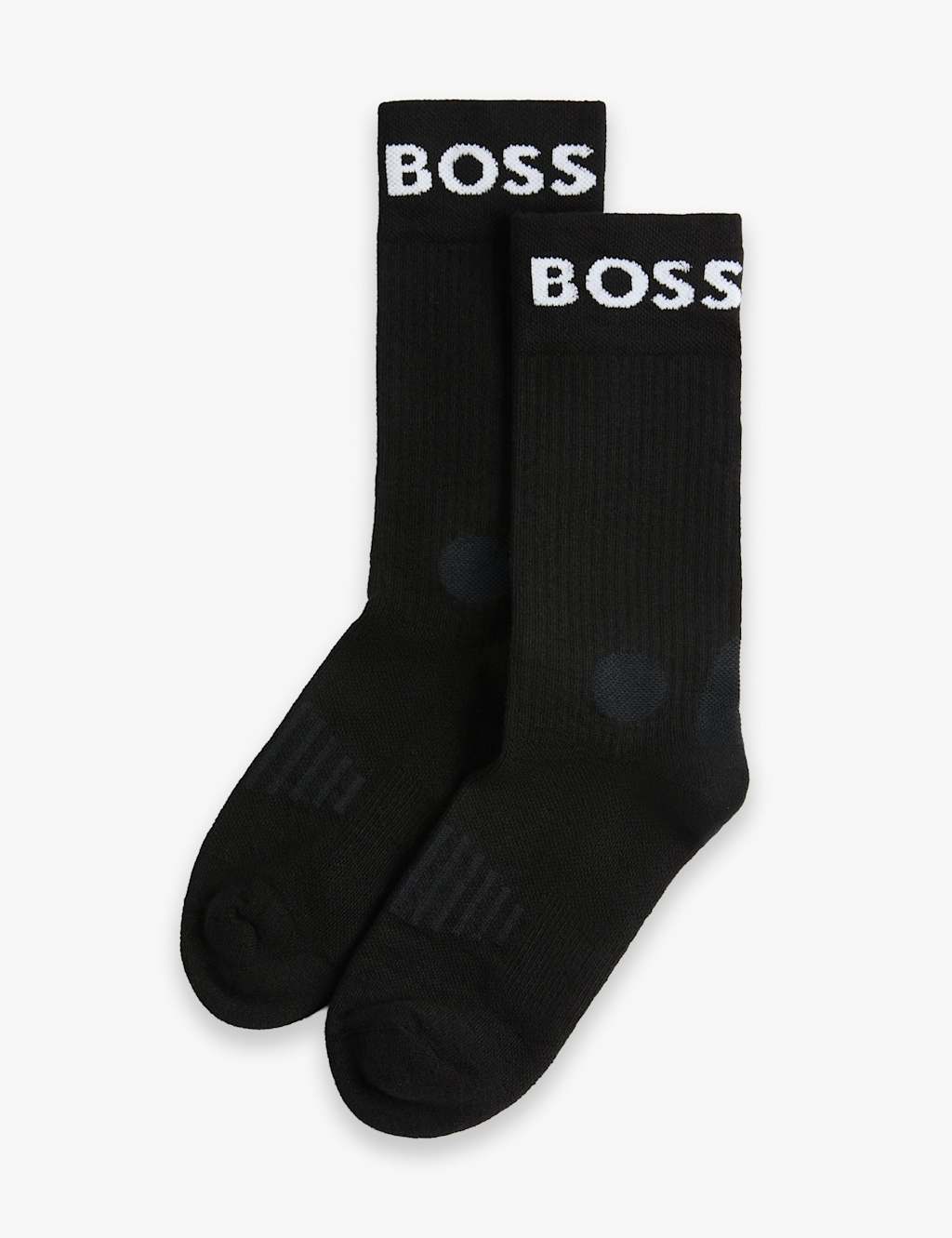 Boss 2 Pack Cotton Rich Sports Socks Black