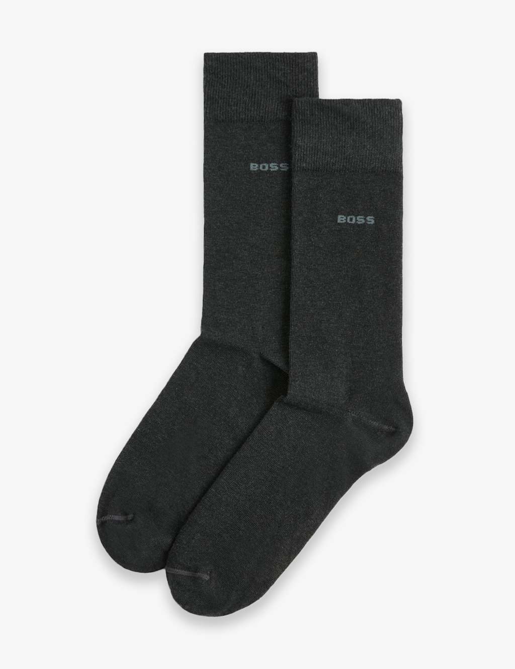 Boss 2 Pack Cotton Rich Ankle Socks Grey