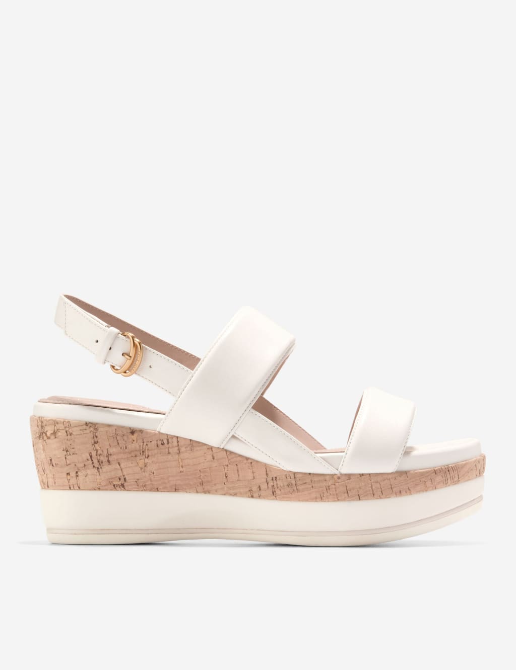 Leather Ankle Strap Wedge Sandals