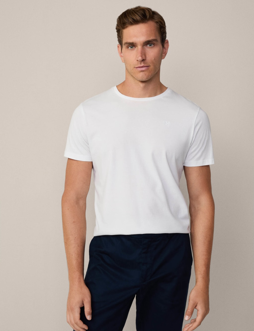 Pure Cotton Crew Neck T-Shirt
