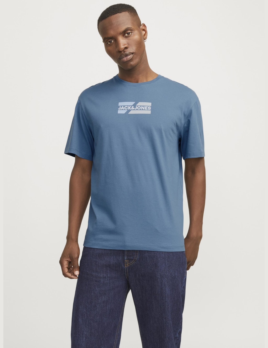 Pure Cotton Logo Graphic Crew Neck T-Shirt