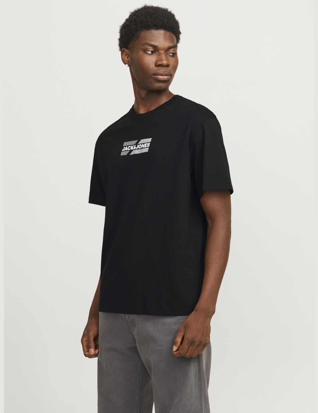 Pure Cotton Logo Graphic Crew Neck T-Shirt