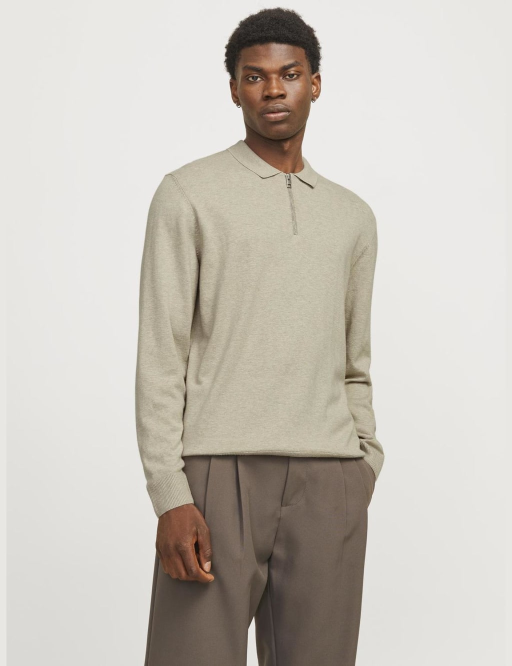 Cotton Rich Half Zip Knitted Jumper