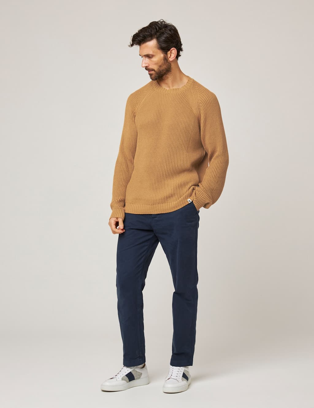 Pure Cotton Ribbed Jumper