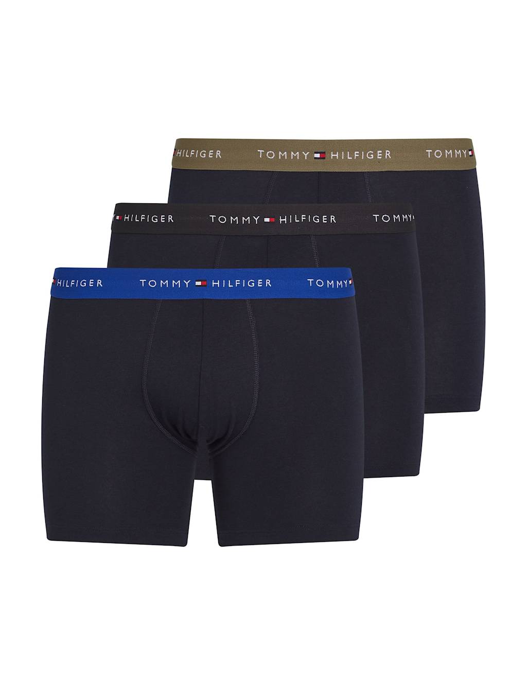 Tommy Hilfiger 3pk Signature Cotton Rich Boxers Black Mix