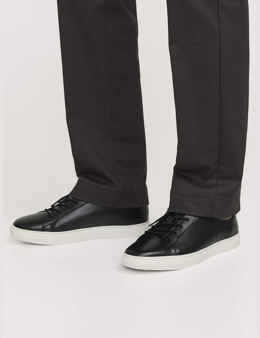 Leather Lace Up Trainers