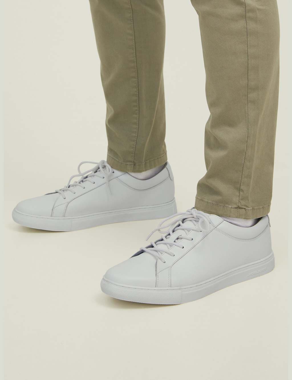 Leather Lace Up Trainers