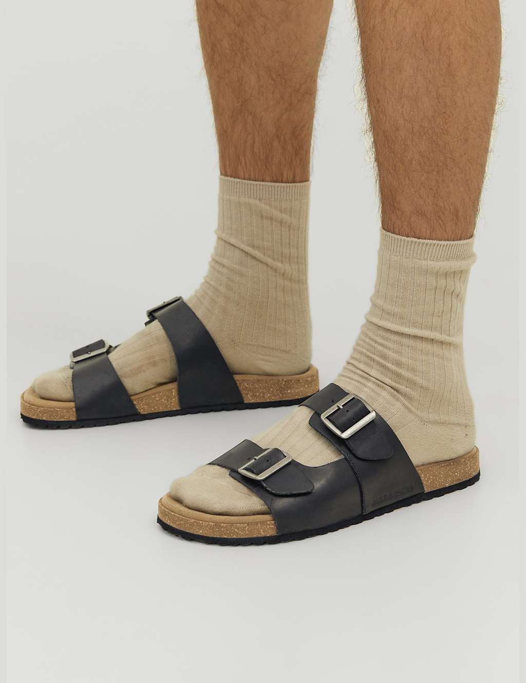Leather Slip-On Sandals