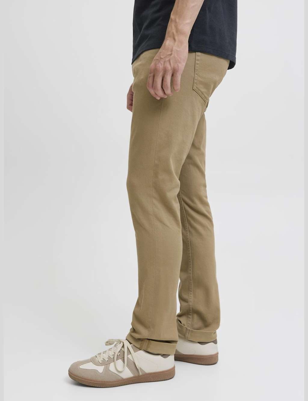 JACK & JONES Regular Fit Cotton Rich 5 Pocket Jeans Beige