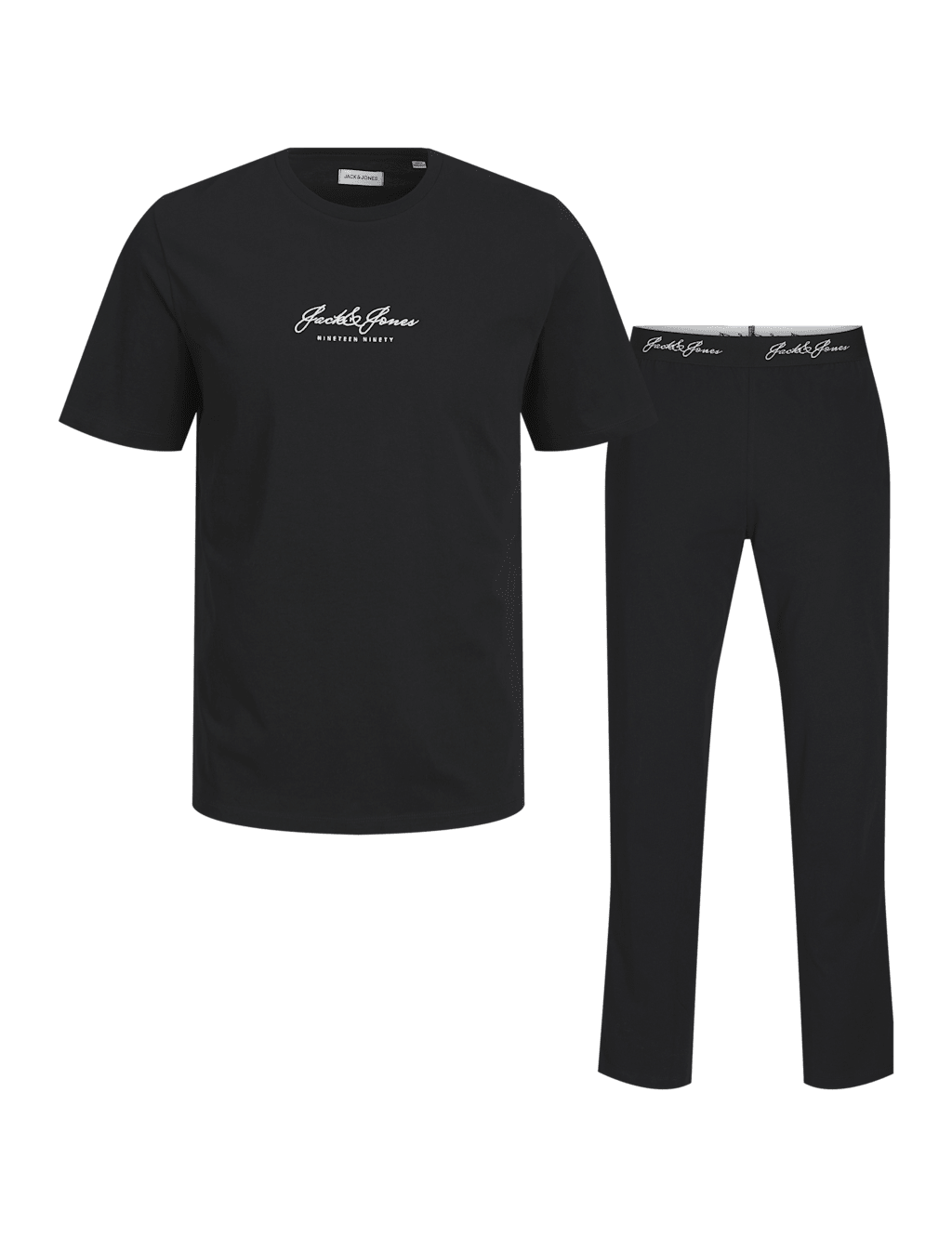 JACK & JONES Pure Cotton Pyjama Set Gift Box Black