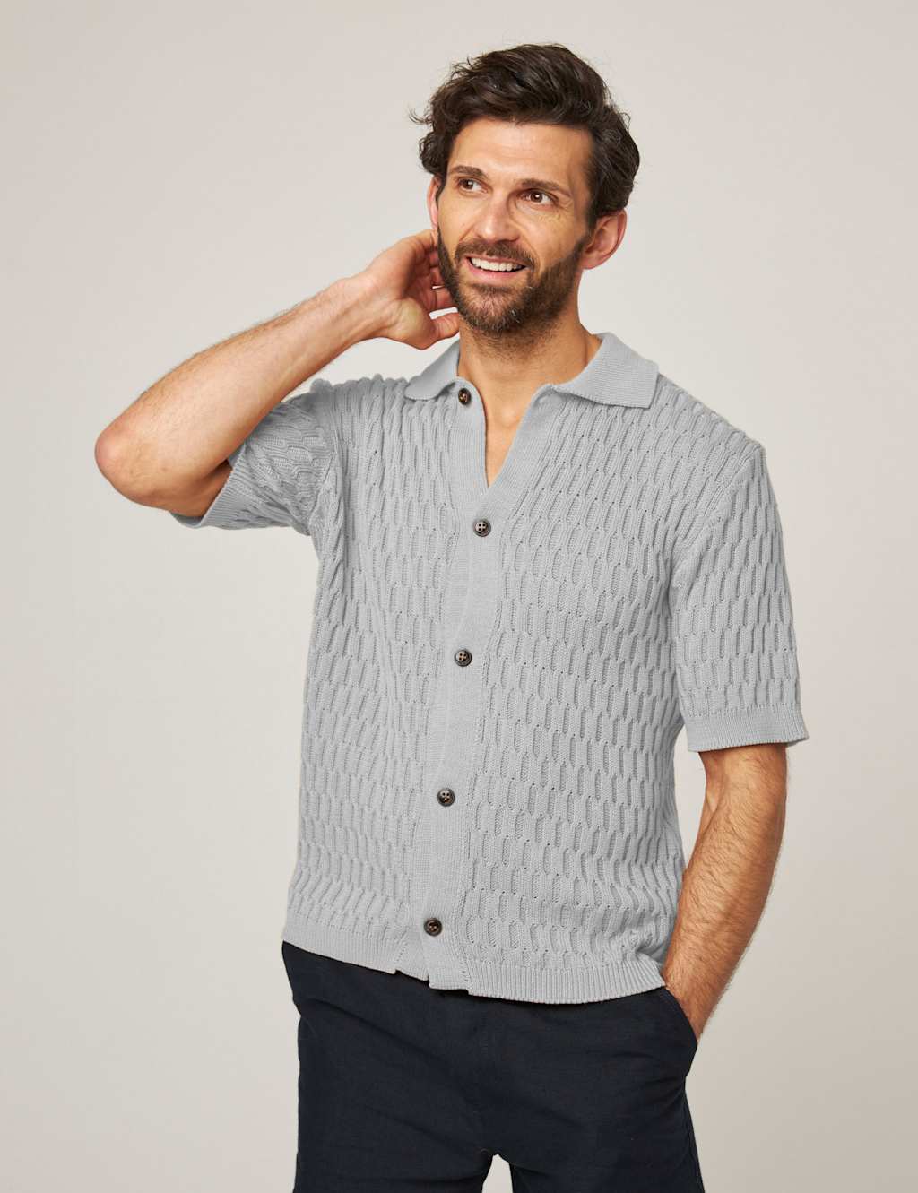 Pure Cotton Textured Shirt