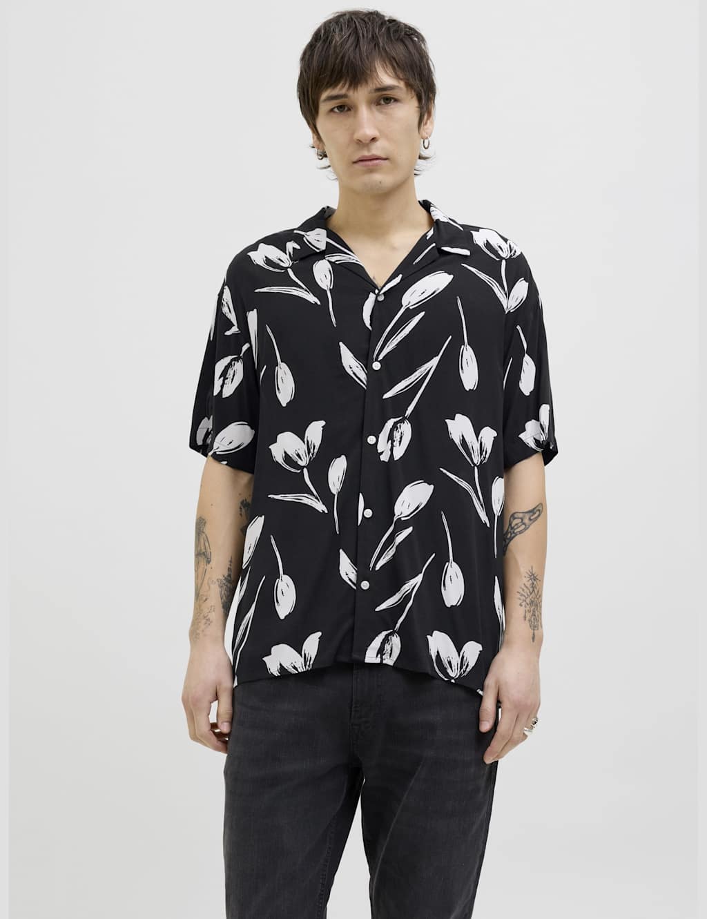 Floral Cuban Collar Shirt
