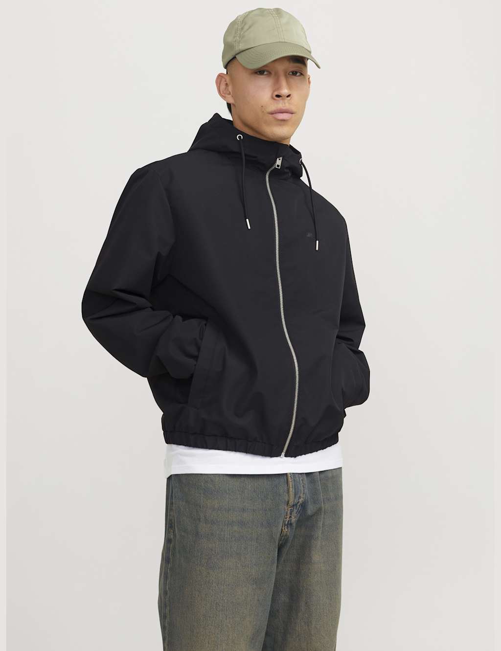 Relaxed Hooded bomber Jacket