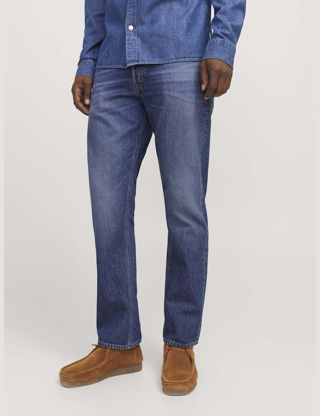 Pure Cotton Relaxed Fit 5 Pocket Jeans