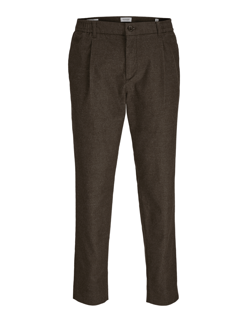 JACK & JONES Regular Fit Elasticated Waist Trousers Brown