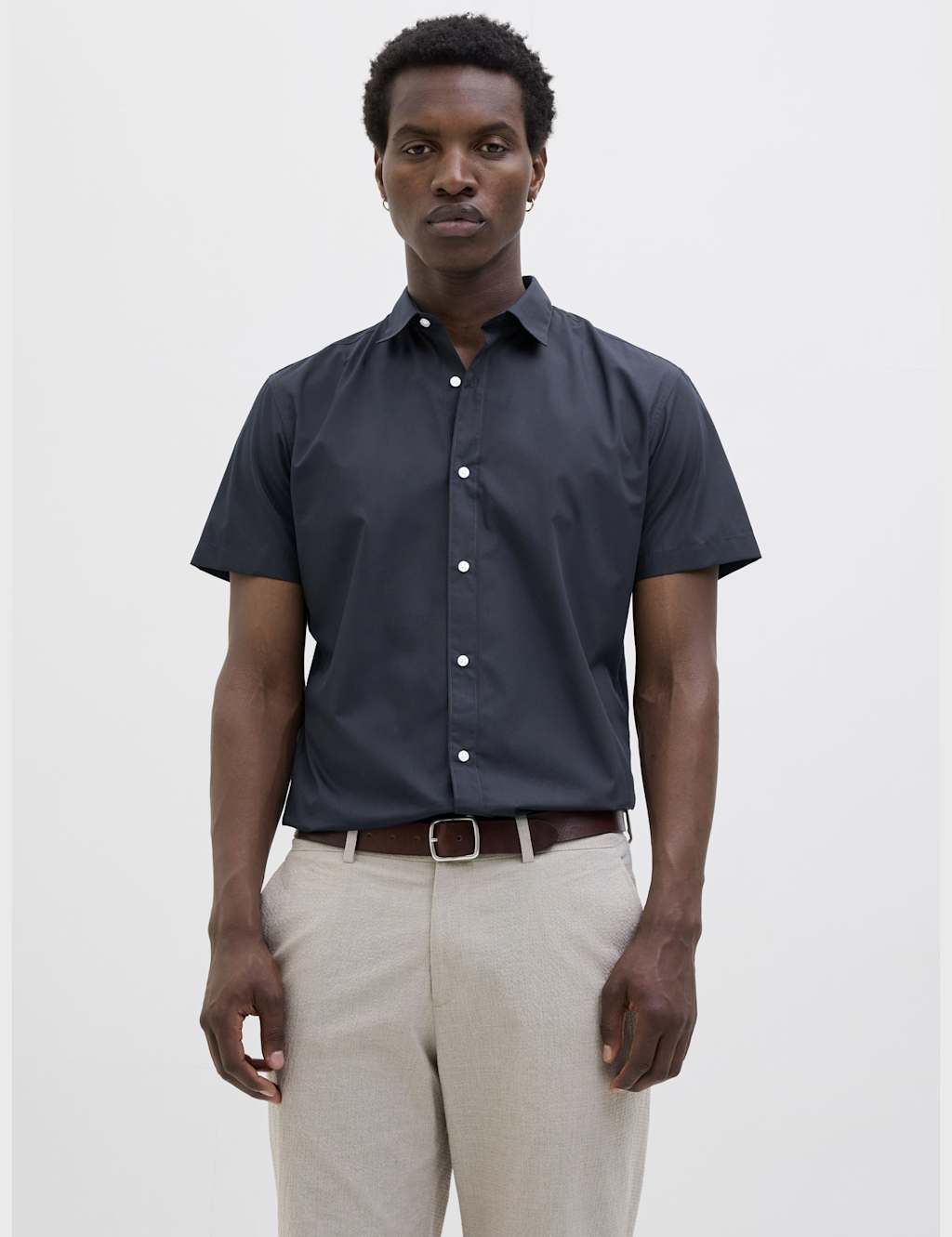 Cotton Blend Oxford Shirt