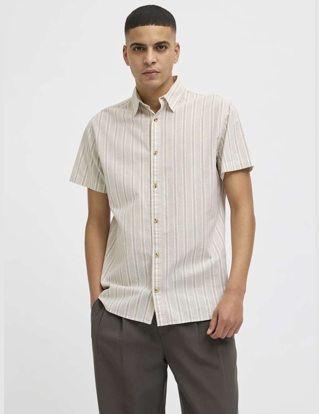 Pure Cotton Striped Oxford Shirt