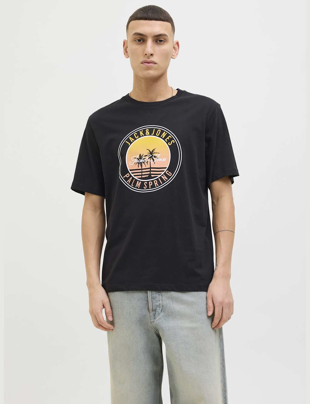 Pure Cotton Palm Graphic T-Shirt