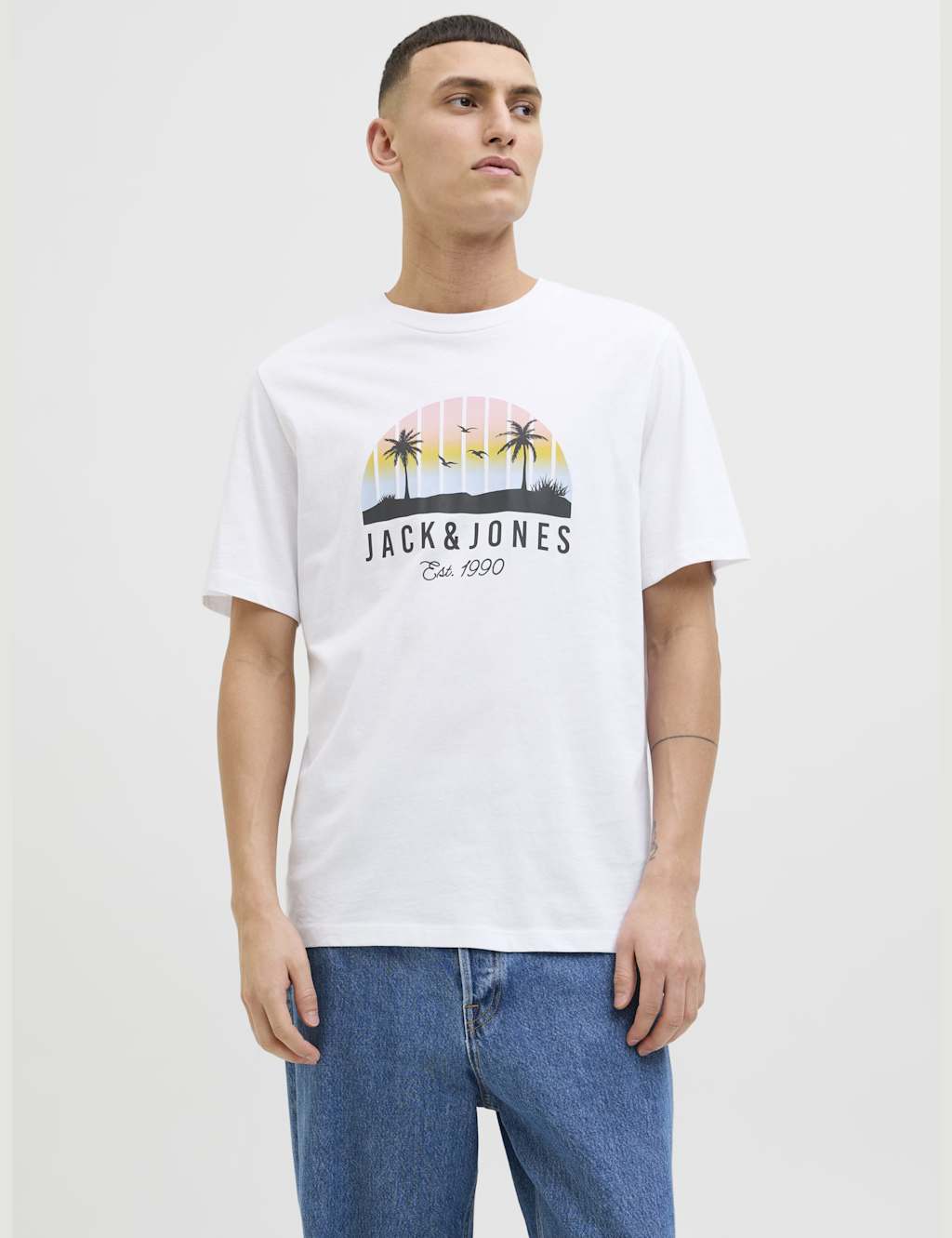 Pure Cotton Palm Graphic T-Shirt